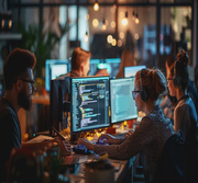 Programadores frente al computador